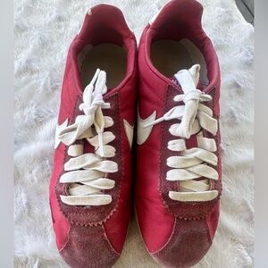 Nike Red Sneakers with White Details